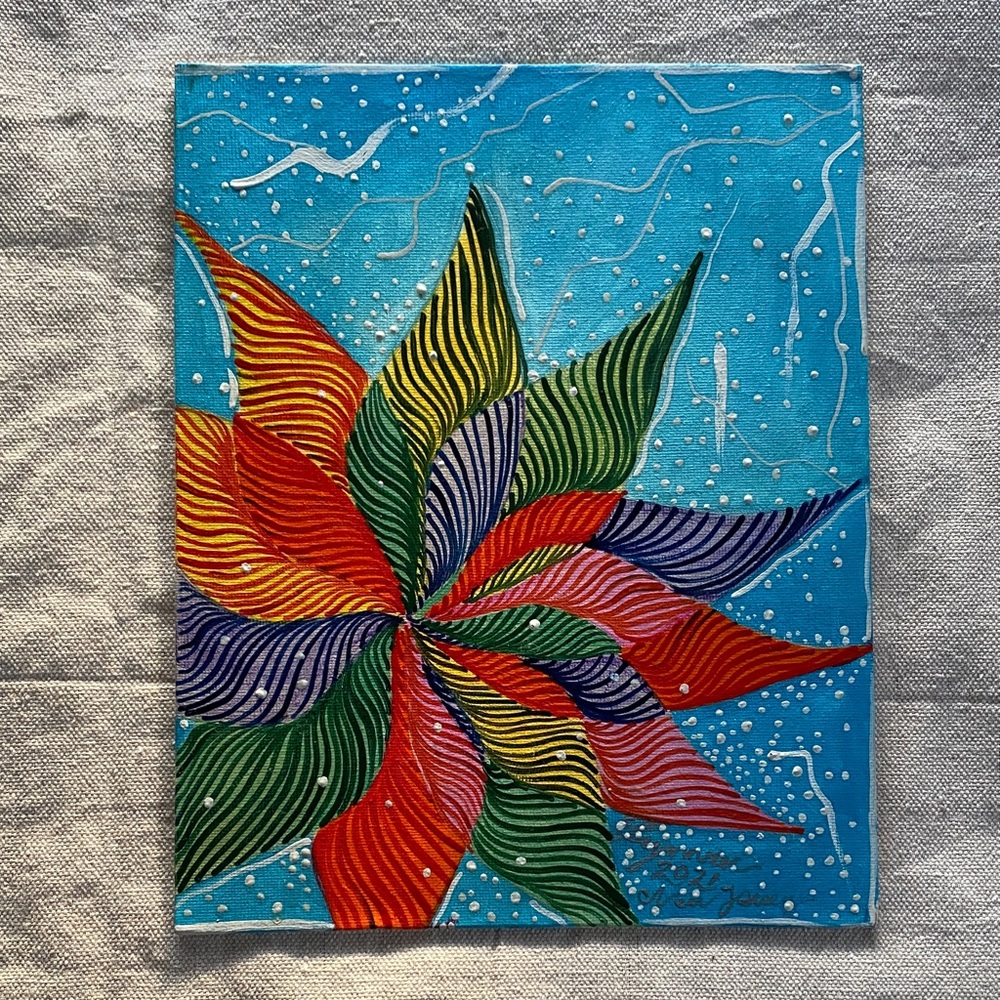 Oil on canvas “Rehilete cosmico”